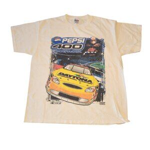Vintage 2000 Y2K NASCAR Pepsi 400 T-Shirt Daytona Beach Florida Racing Large EUC
